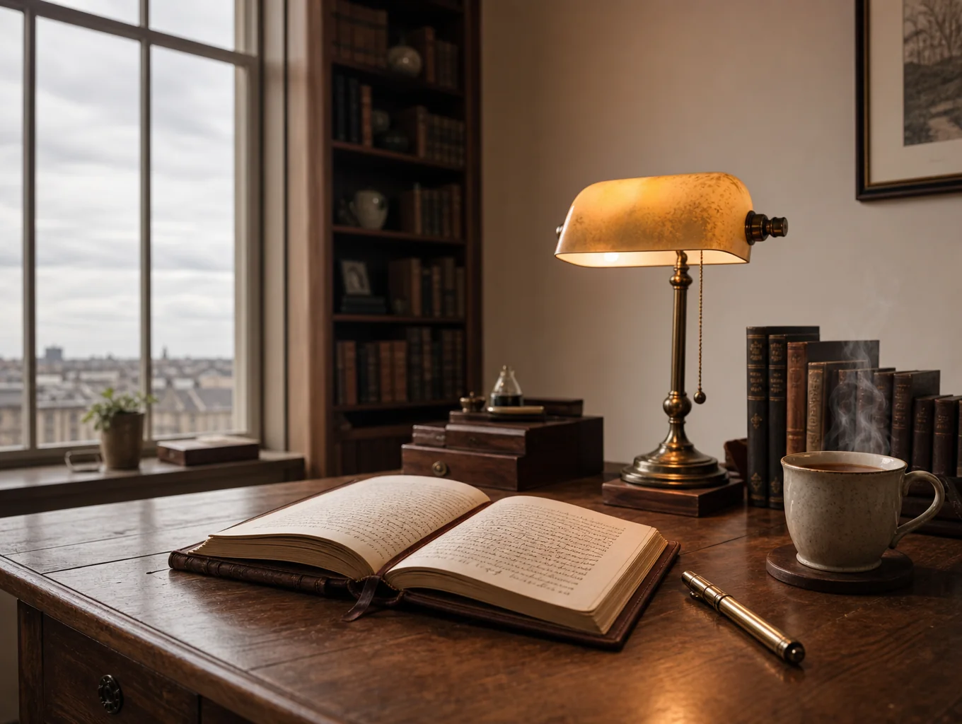 Individual reflecting on personal growth in a quiet space